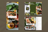 Healthy food brochure template vector