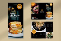 Food delivery brochure template psd