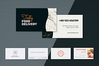 Restaurant business card template psd set