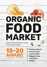 Food market poster template psd