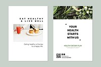 Dietary program poster template psd set