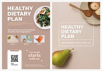 Dietary program poster template psd set