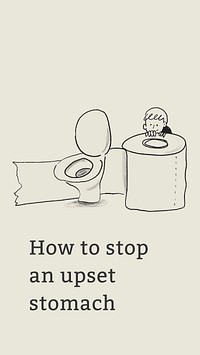 Stop upset stomach template vector healthcare social media story