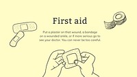 First aid presentation template psd healthcare social