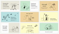 Common illnesses template psd set healthcare presentation