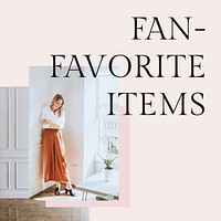 Favorite items post template vector