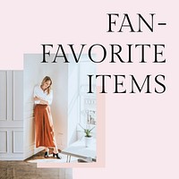 Favorite items post template psd