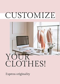 Customize your clothes template vector 
