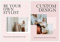 Eco fashion business template vector set