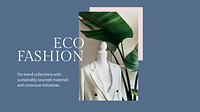 Eco fashion presentation template vector