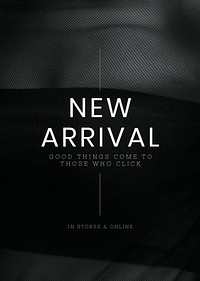 Fashion new arrival template vector poster unisex style in dark tone