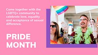 Pride month LGBTQ template psd gay rights support blog banner