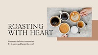 Barista presentation template psd minimal style roasting with heart