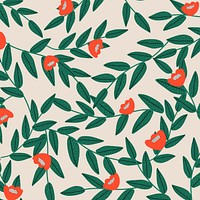 Seamless floral patterned vector background