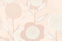 Feminine floral patterned vector background in pink