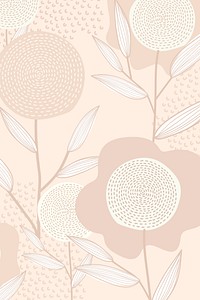 Feminine floral patterned vector background in pink