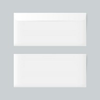 White envelope stationery mockup psd for corporate identity