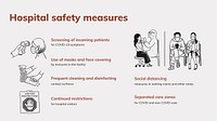 Hospital safety measures template, coronavirus PowerPoint vector design