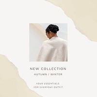 Minimal fashion template, Instagram post advertisement psd