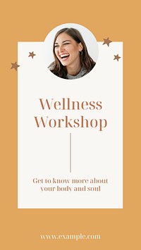 Wellness Instagram story template, editable beige self love design vector