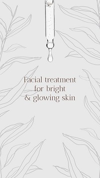 Skincare Instagram story template, customizable for small business vector