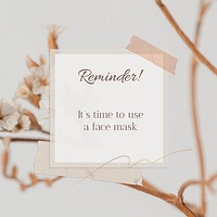 Self care Instagram ad template, customizable skincare design psd