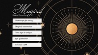 Horoscope blog banner template, customizable design vector