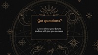 Esoteric blog banner template, mythical design vector