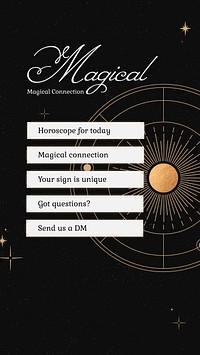 Magical celestial Facebook story template, customizable design vector