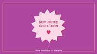 New collection blog banner template, aesthetic fashion advertisement design vector