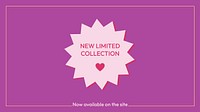 Limited collection Facebook cover template, aesthetic fashion advertisement design psd