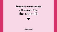 Fashion quote blog banner template, pink geometric shape style vector