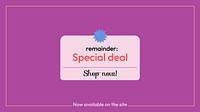 Special deal blog banner template for online advertisement vector