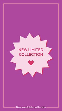 New collection Instagram story template, aesthetic fashion advertisement design vector