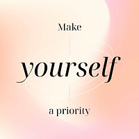 Wellness Instagram post template, editable self love design vector