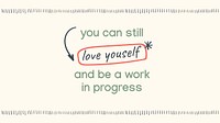 Inspirational quote blog banner, feminine self love design vector