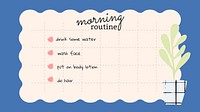 Checklist Facebook cover template, self love design psd