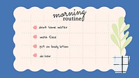 Checklist blog banner template, self love design vector