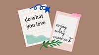 Self love blog banner template, instant photo design psd