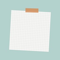 Note paper clipart, cute design vector