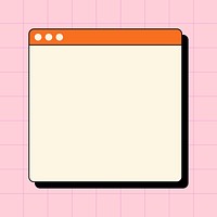 Web window clipart, retro design vector