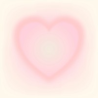 Pastel gradient heart clipart, simple design vector