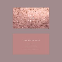 Business card template vector feminine style set