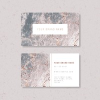 Marble textured business card vector
