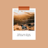 Autumn color tone social media blog template vector