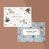 Thank you card design vector