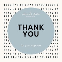 Thank you card design vector