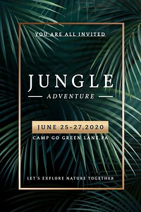 Jungle adventure advertisement poster vector