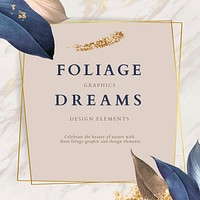 Foliage dreams design elements vector