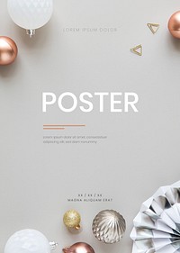 Seasonal minimal poster banner mockup